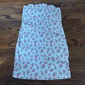 Beginning Boutique Floral Mini Dress - White and Pink